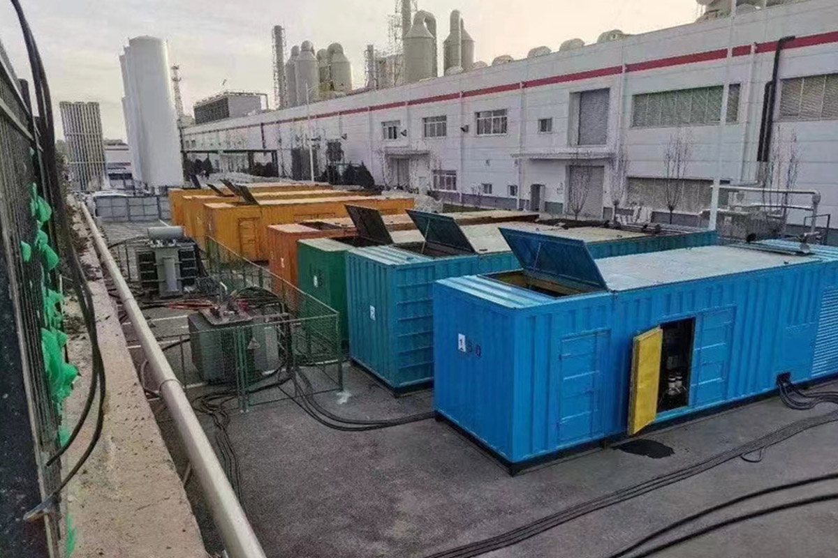 开鲁发电机租赁施工现场